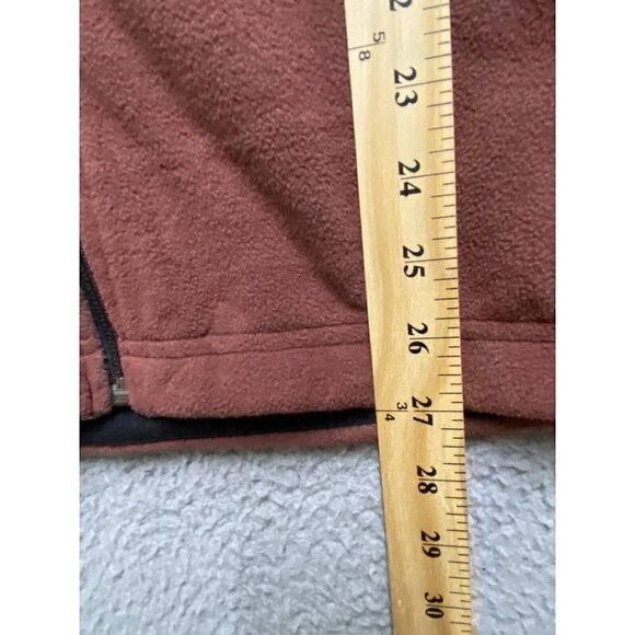 Eddie Bauer Mens Fleece Jumper Casual Burgundy Full Zip Pullover Sweatshirt M - Picture 5 of 7